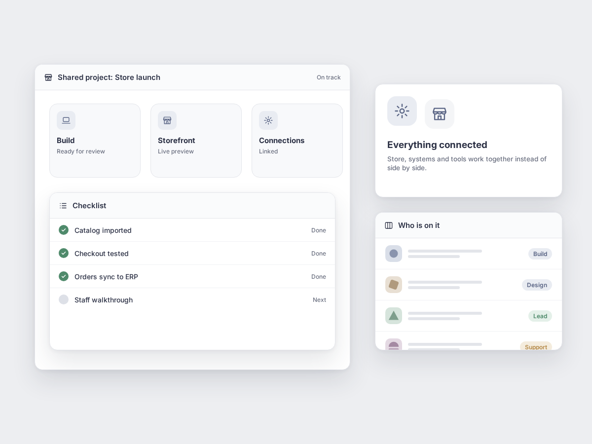 Company: what it is, shown as a simple app mockup
