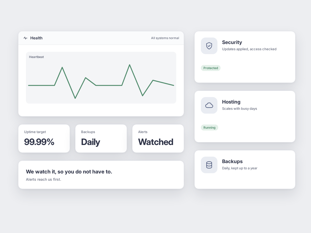 Infrastructure: what you can do with it, shown as a simple app mockup