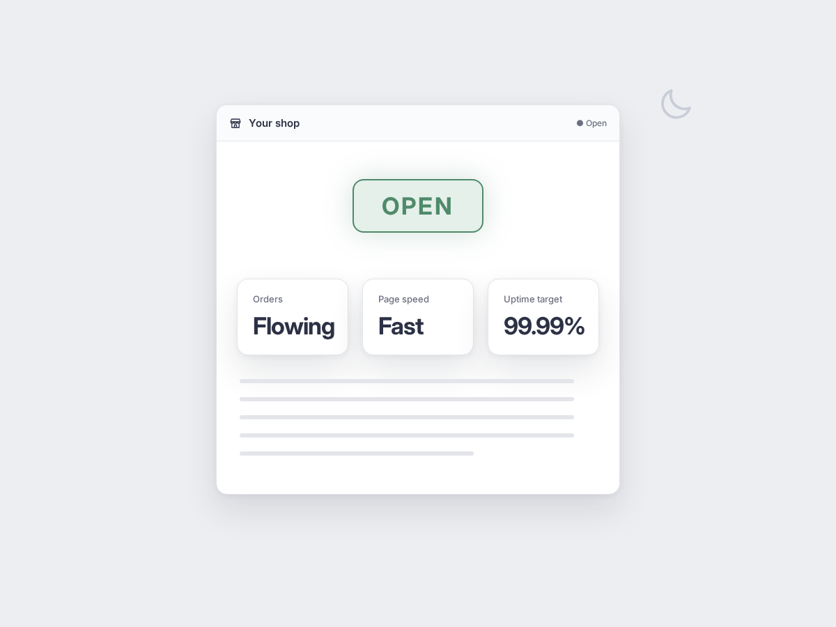 Infrastructure: why it matters for your business, shown as a simple app mockup