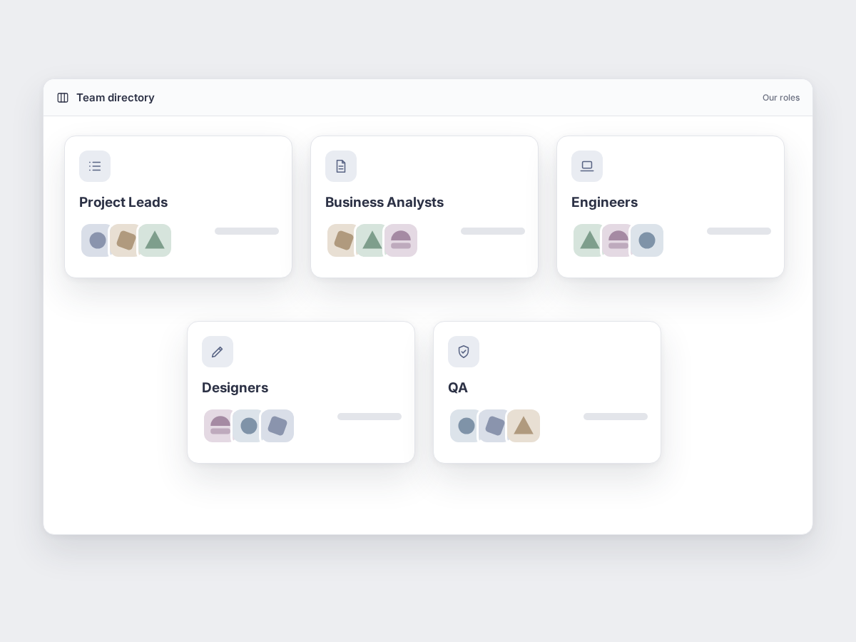 Illustration of Team at a glance