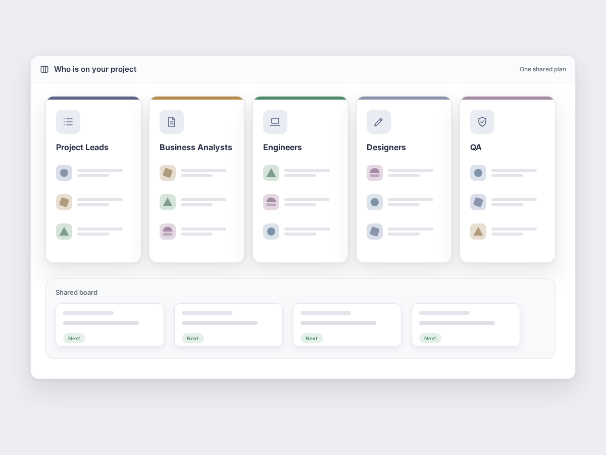 Team: what it is, shown as a simple app mockup